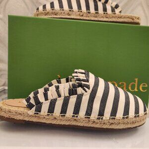 Kate Spade "Laila" Black/Cream Espadrilles. NIB. Size 7